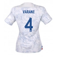 Camiseta Francia Raphael Varane #4 Visitante Equipación para mujer Mundial 2022 manga corta